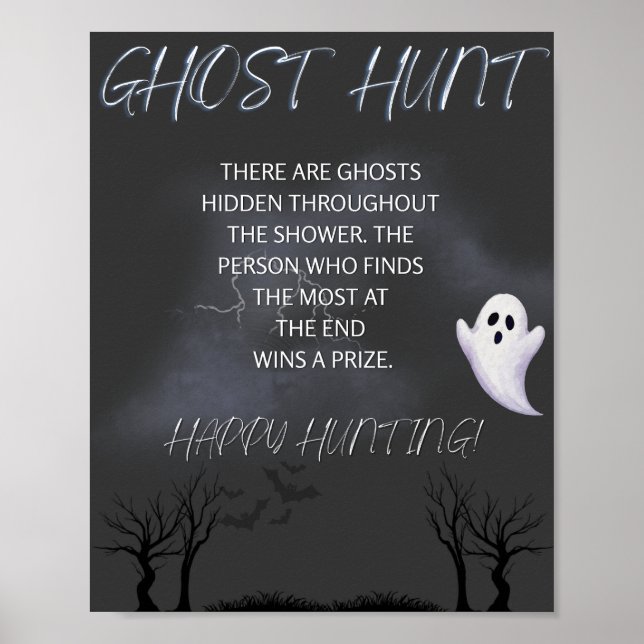 Affiche Un petit boite est dû Ghost Hunt signe (Devant)