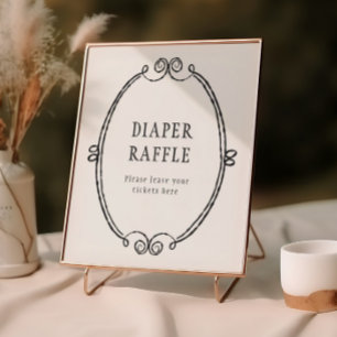 Affiche Un petit bou Halloween Baby shower Déchets Raffle