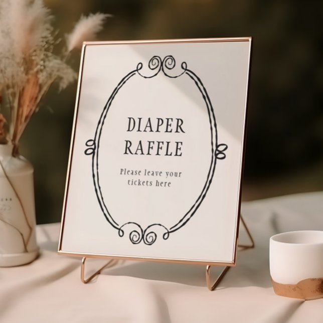 Affiche Un petit bou Halloween Baby shower Déchets Raffle (Créateur téléchargé)