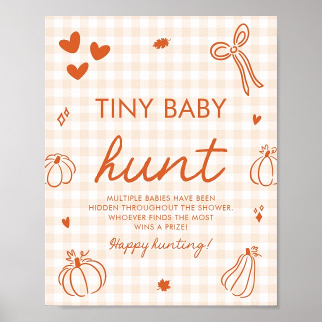 Affiche Un petit jeu de chasse au bébé citrouille pour Bab (Devant)