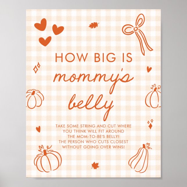 Affiche Un petit jeu de taille de ventre de maman pour la  (Devant)