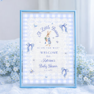 Affiche Un petit lapin arrive Baby Shower de bienvenue