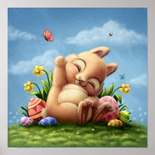 Affiche Un Petit Lapin De Pâques
