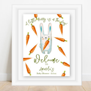 Affiche Un petit lapin est en route ! Baby shower