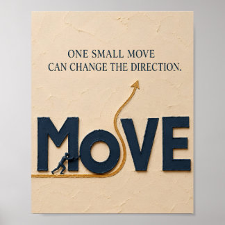 Affiche Un petit mouvement change de direction – Mentalité