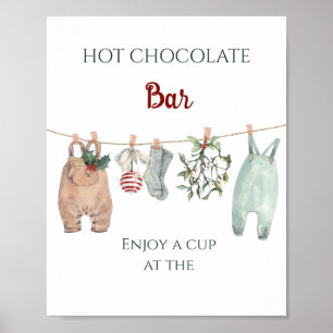 Affiche Un petit Noël joyeux Vêtements Bar à chocolat chau