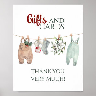 Affiche Un petit Noël joyeux Vêtements Cadeaux et Cartes