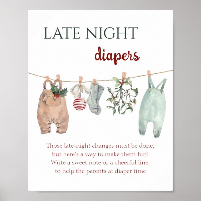 Affiche Un petit Noël joyeux Vêtements Couches de nuit (Devant)
