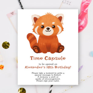 Affiche Un petit panda roux - Capsule temporelle 1er anniv