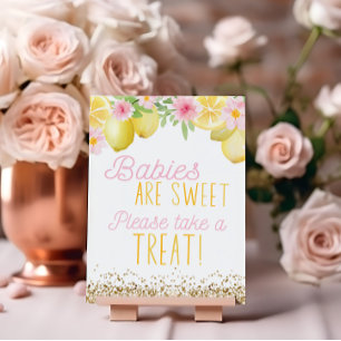Affiche Un Petit Petit Sucré Un Favoris Baby shower Citron