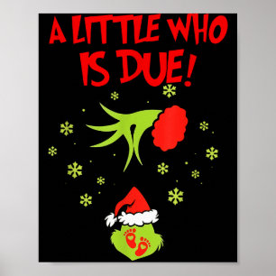 Affiche Un petit qui est dû Chemise Grossesse de Noël
