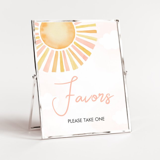 Affiche Un petit rayon de soleil Baby shower favorise (You Are My Sunshine Baby Shower Favors Sign)