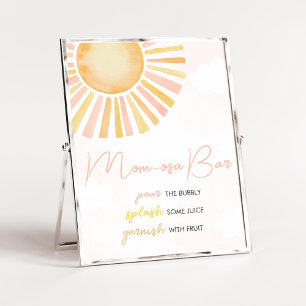 Affiche Un petit rayon de soleil Baby shower Maman Osa Bar