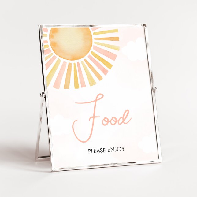 Affiche Un petit rayon de soleil Baby shower nourriture (You Are My Sunshine Baby Shower Food Sign)