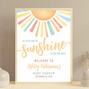 Affiche Un Petit Rayon De Soleil Panneau De Bienvenue Pour