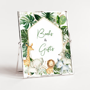 Affiche Un petit signe de livres et de cadeaux de fête de
