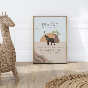 Affiche Un Peu D'Arachide Baby shower du désert de Boho