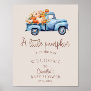 Affiche Un Peu De Citrouille Est En Chemin De L'Accueil Ba