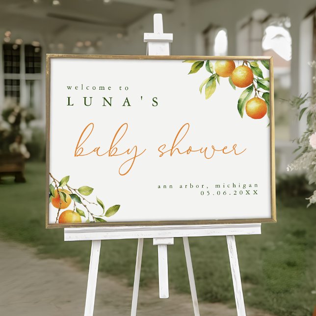 Affiche Un Peu De Cutie Est En Chemin Orange Accueil (Créateur téléchargé)