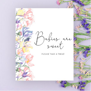 Affiche Un peu de fleurs sauvages les bébés sont doux baby