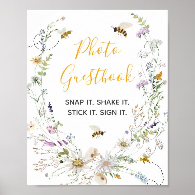 Affiche Un peu de miel abeille Fleur sauvage photo livre d (Devant)