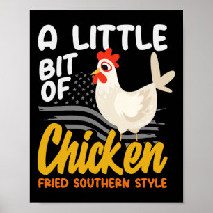 Affiche Un peu de poulet frit à la mode sudiste