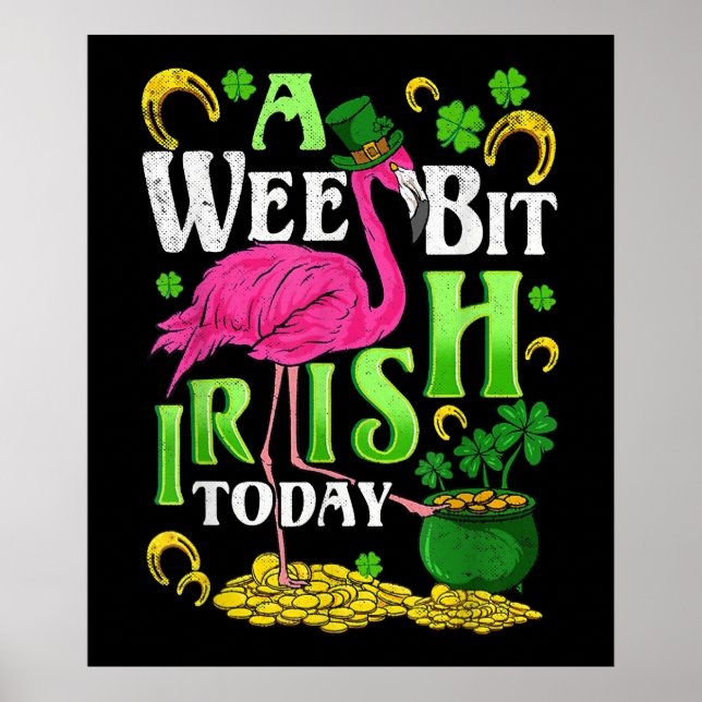 Affiche Un peu d'irlandais aujourd'hui Flamant rose de la  (Devant)