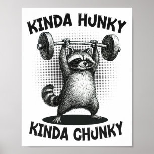 Affiche Un peu ringard un peu gros racoon drôle de muscula