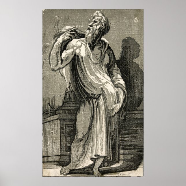 Affiche Un philosophe - Domenico Beccaumi - c1530 (Devant)