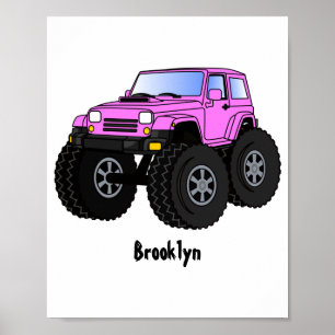 Affiche Un Pink Monster Cartoon