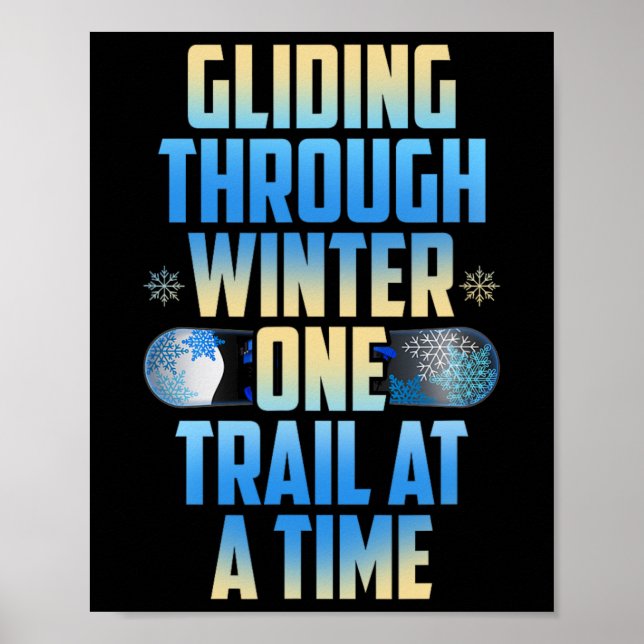 Affiche Un Piste À La Fois À L'Hiver (Devant)
