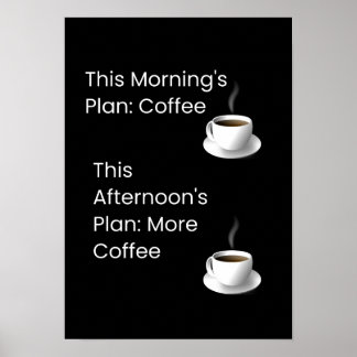 Affiche Un plan de café amusant