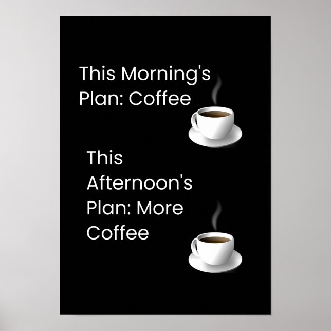 Affiche Un plan de café amusant (Devant)