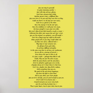 Affiche Un poème d'art mural pour encourager le culte de s