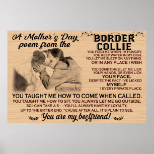 Affiche Un poème du jour de la mère du collier frontalier