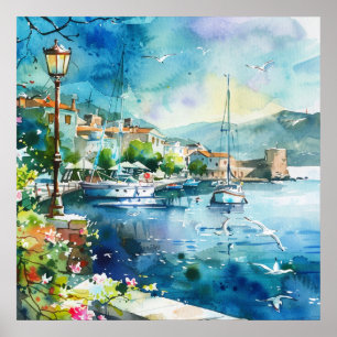 Affiche Un port maritime