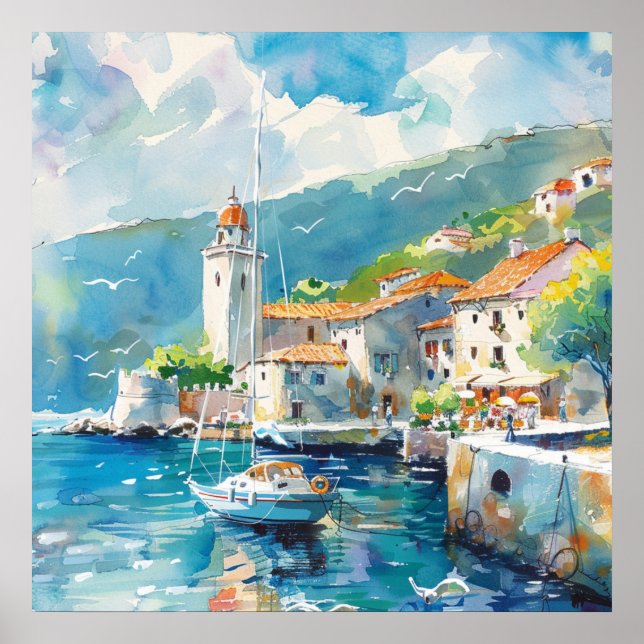 Affiche Un port maritime (Devant)