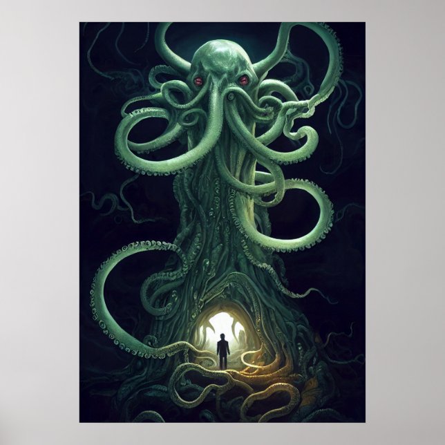 Affiche Un portail d'horreur cosmique Cthulhu (Devant)