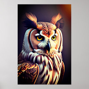 Affiche Un portrait de hibou