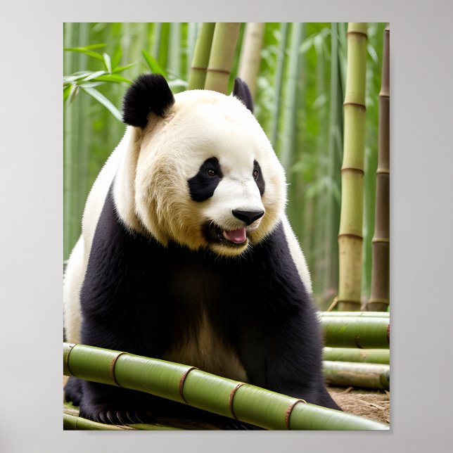 Affiche Un portrait en gros plan d'un panda (Devant)