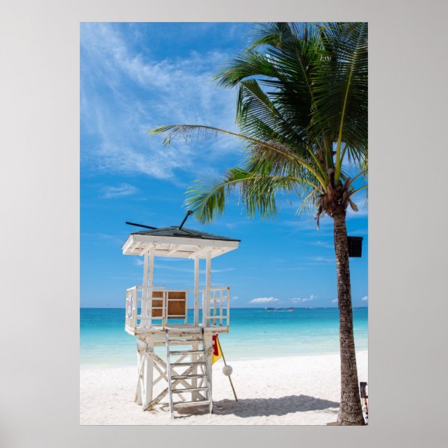 Affiche Un poste de sauvetage | White Beach, Boracay (Devant)