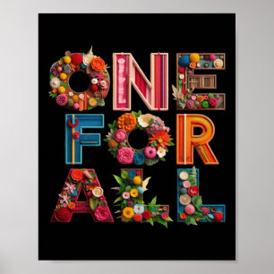 Affiche Un pour tous Embrasser l'unité