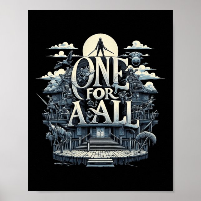 Affiche Un Pour Tous Embrasser L'Unité Dans Un Monde De (Devant)