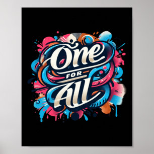 Affiche Un Pour Tous Une Tapisserie De Connexion Humaine E