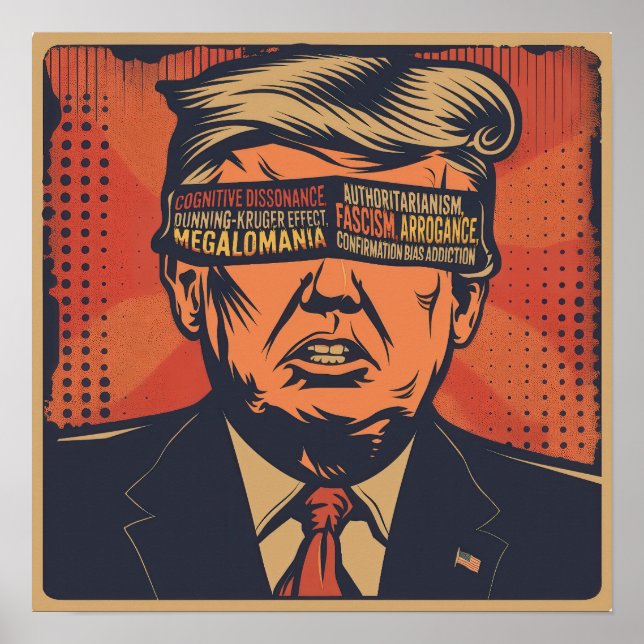 Affiche Un président aveuglé par les problèmes mentaux (Devant)