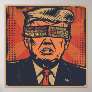 Affiche Un président aveuglé par les problèmes mentaux