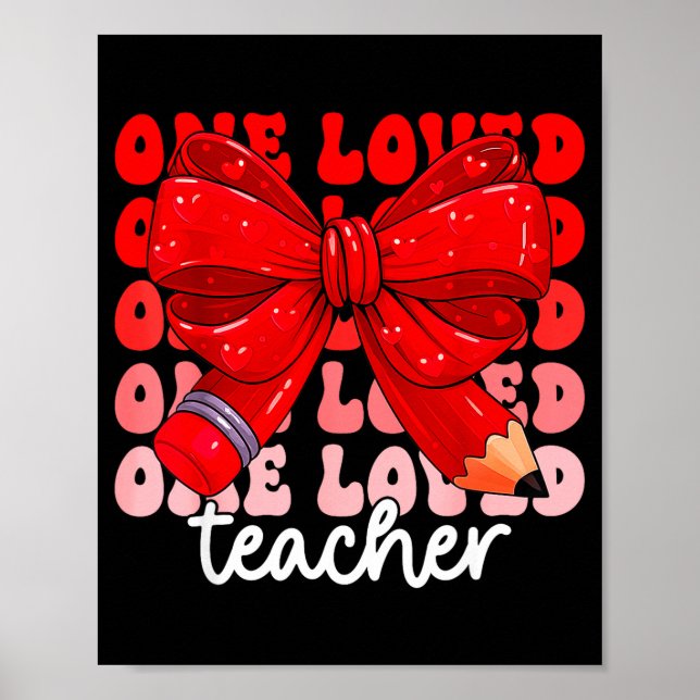 Affiche Un professeur aimé cœur mignon Saint-Valentin fill (Devant)