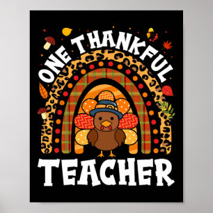 Affiche Un professeur de remerciement Turquie Thanksgiving