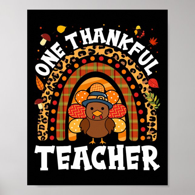 Affiche Un professeur de remerciement Turquie Thanksgiving (Devant)