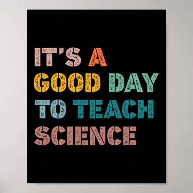 Affiche Un Professeur De Sciences Donne Un Bon Jour À L'En (Devant)